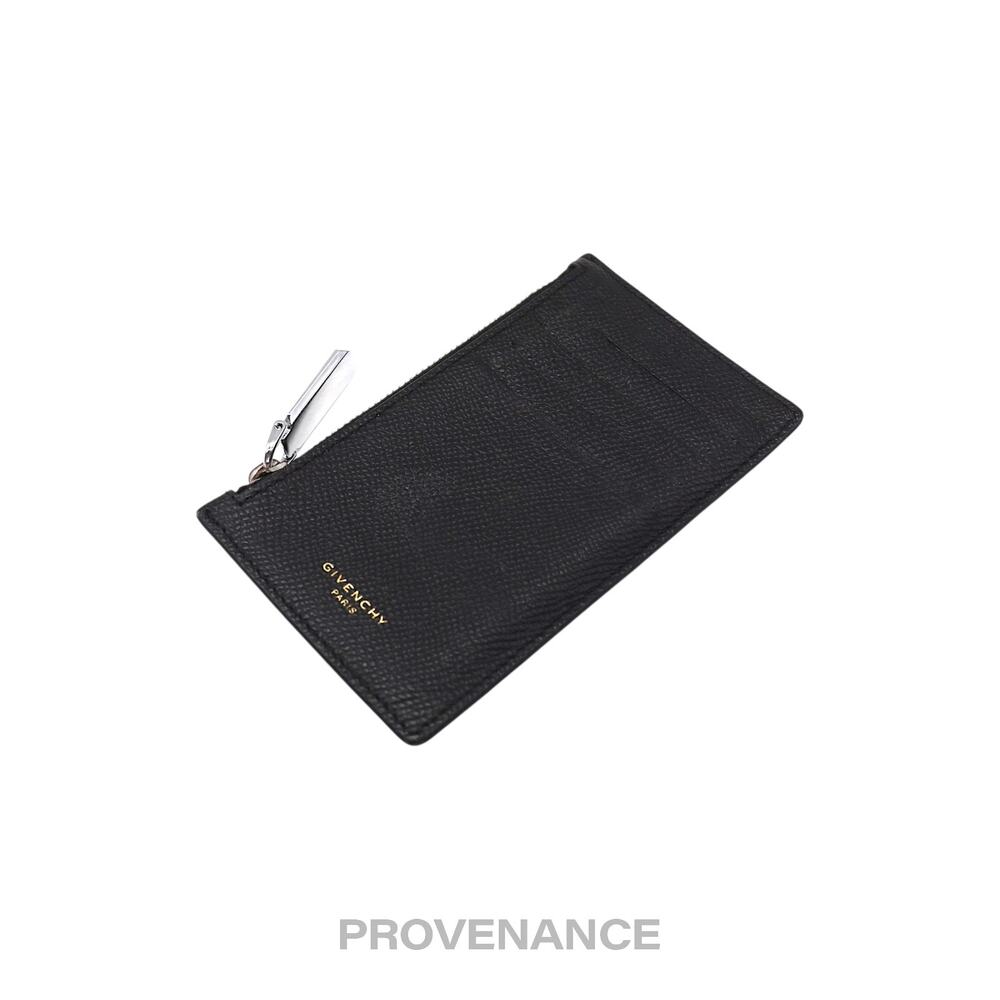 🔴 Givenchy Vertical Card Holder Wallet - Black Yellow - Picture 4 of 11